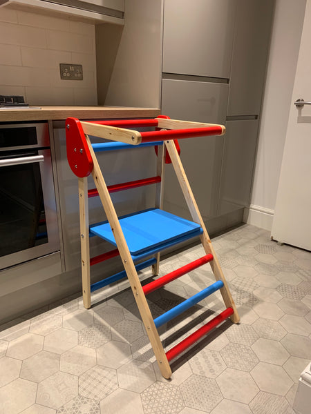 Foldable Kitchen Toddler Helper Tower - Montessori Inspired